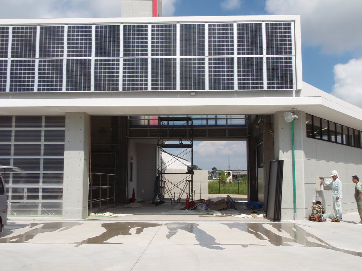 消防署に打ち水散水システムを導入