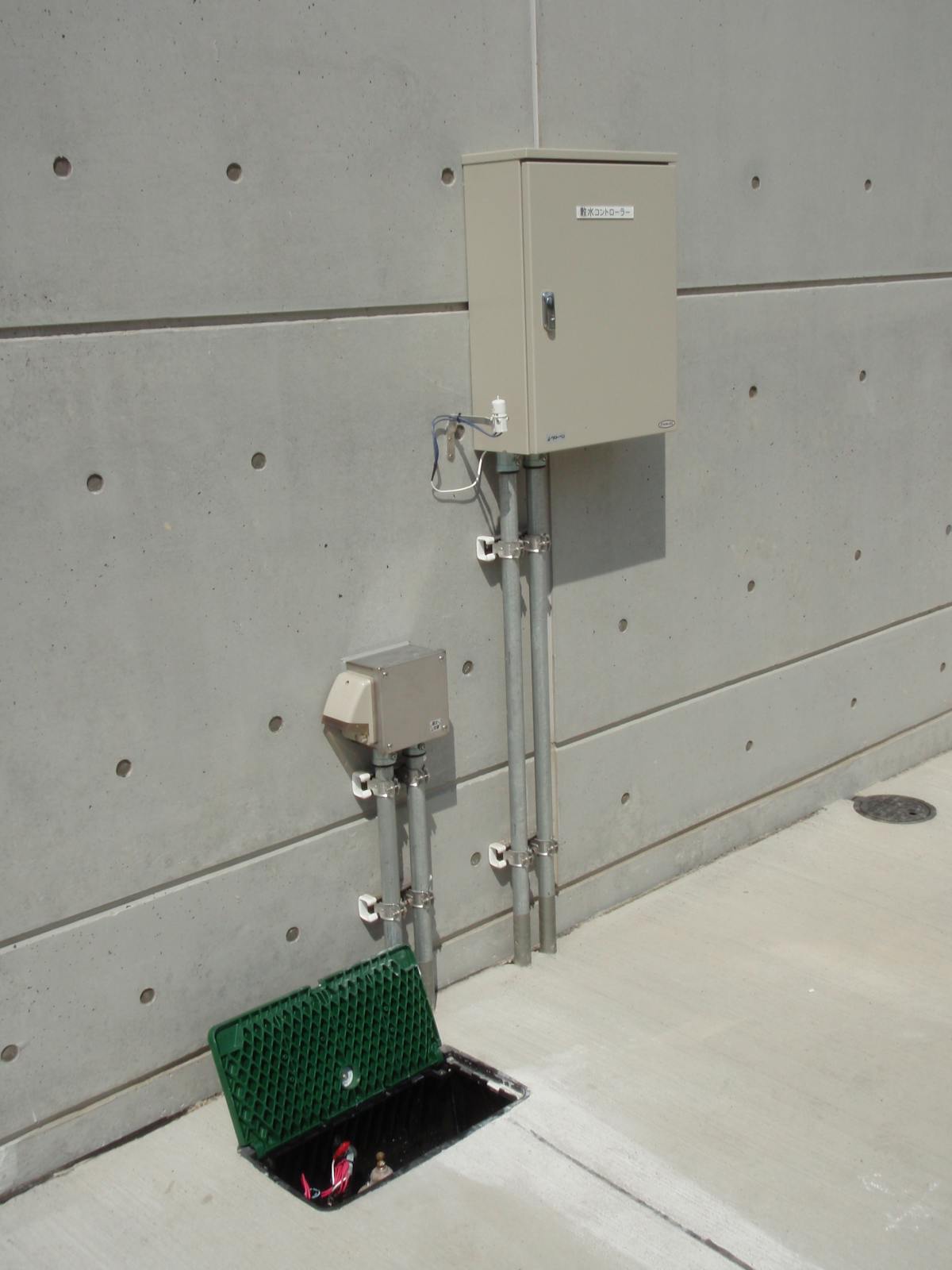 消防署に打ち水散水システムを導入