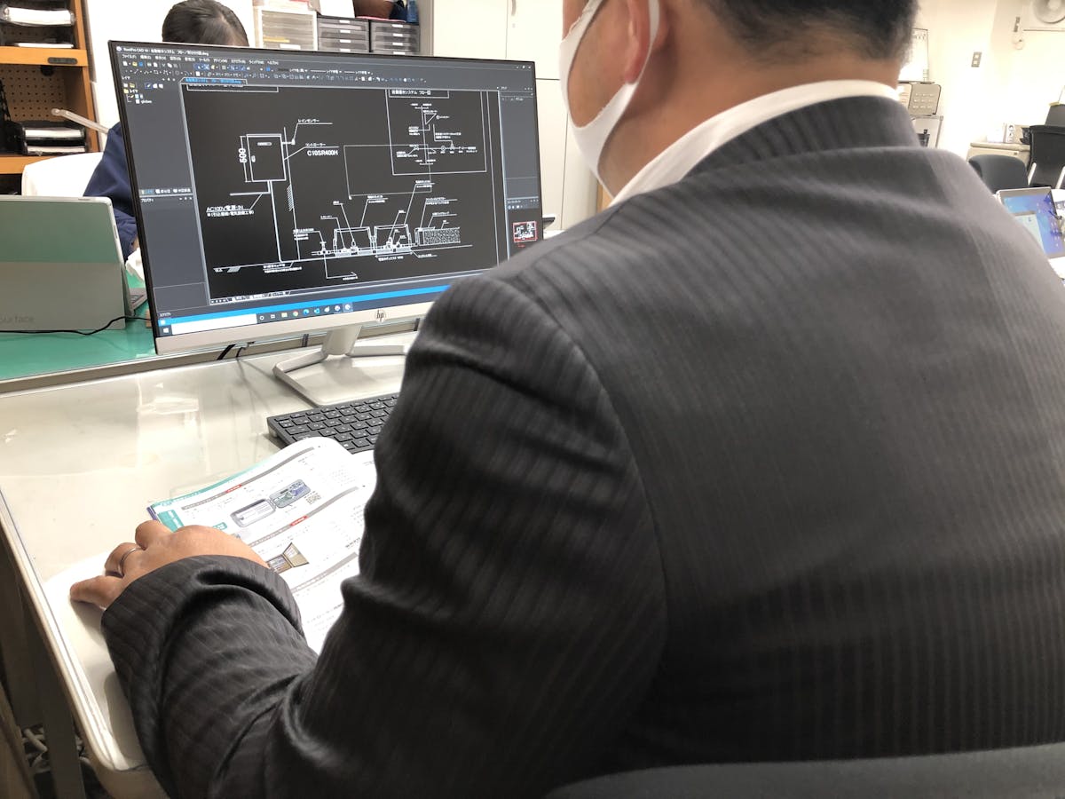 自動散水システムの積算光景